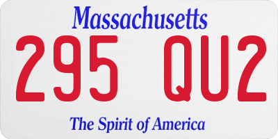 MA license plate 295QU2