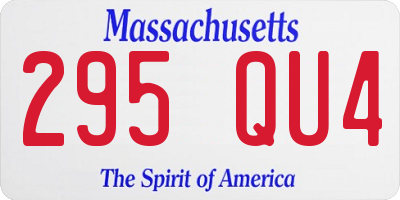 MA license plate 295QU4