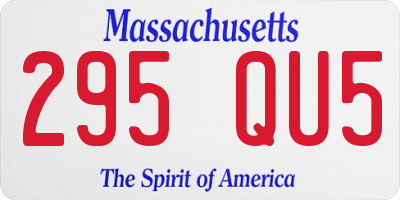 MA license plate 295QU5