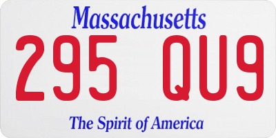 MA license plate 295QU9