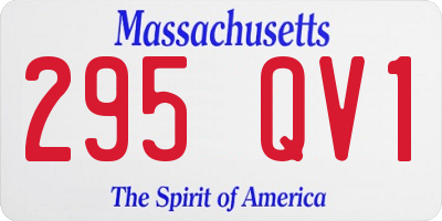 MA license plate 295QV1
