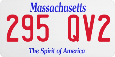 MA license plate 295QV2