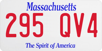 MA license plate 295QV4