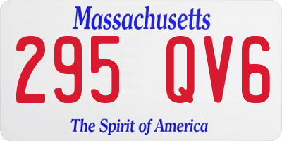 MA license plate 295QV6