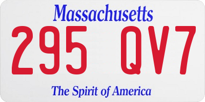 MA license plate 295QV7