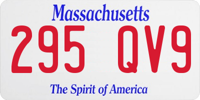 MA license plate 295QV9