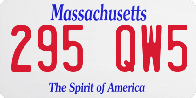 MA license plate 295QW5