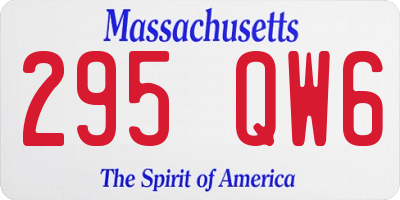 MA license plate 295QW6