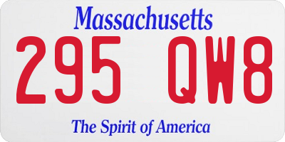 MA license plate 295QW8