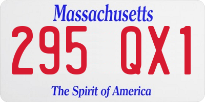 MA license plate 295QX1