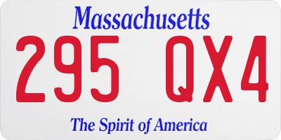 MA license plate 295QX4