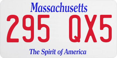 MA license plate 295QX5