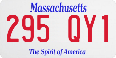 MA license plate 295QY1