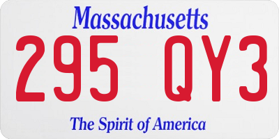 MA license plate 295QY3