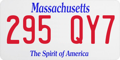 MA license plate 295QY7