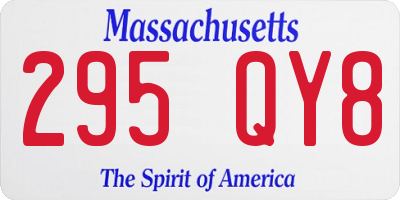 MA license plate 295QY8