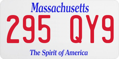 MA license plate 295QY9