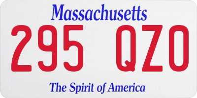 MA license plate 295QZ0