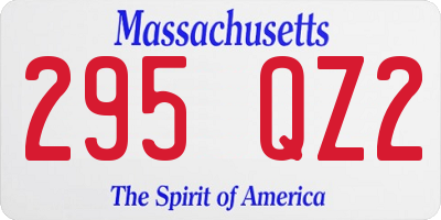 MA license plate 295QZ2