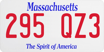MA license plate 295QZ3