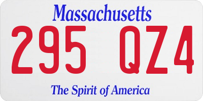 MA license plate 295QZ4