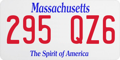 MA license plate 295QZ6