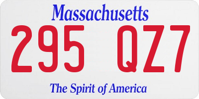 MA license plate 295QZ7