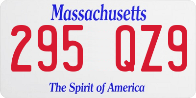 MA license plate 295QZ9