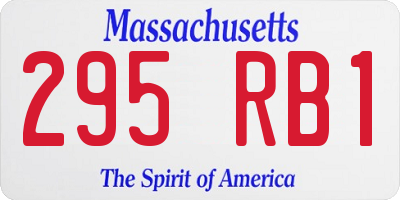 MA license plate 295RB1