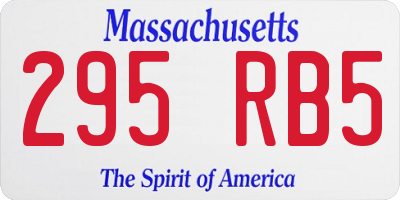 MA license plate 295RB5