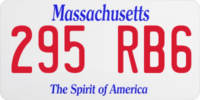 MA license plate 295RB6