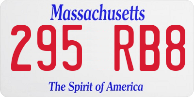 MA license plate 295RB8