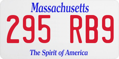 MA license plate 295RB9