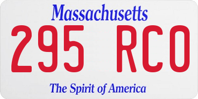 MA license plate 295RC0