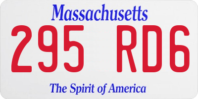 MA license plate 295RD6
