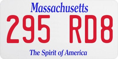 MA license plate 295RD8