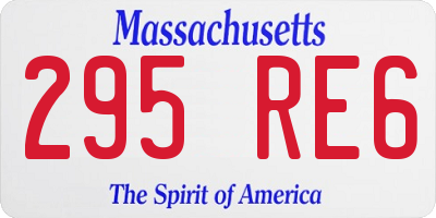 MA license plate 295RE6