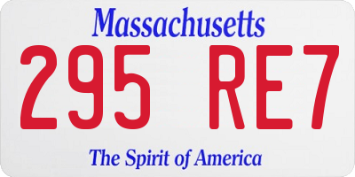 MA license plate 295RE7