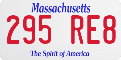 MA license plate 295RE8