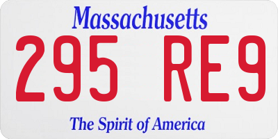 MA license plate 295RE9