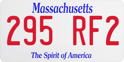 MA license plate 295RF2