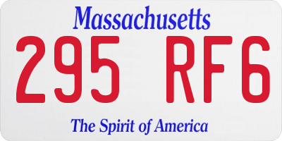 MA license plate 295RF6