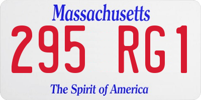 MA license plate 295RG1