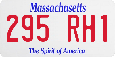 MA license plate 295RH1
