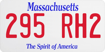 MA license plate 295RH2