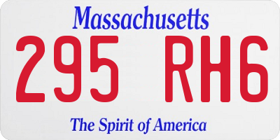 MA license plate 295RH6