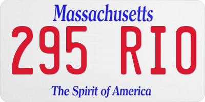 MA license plate 295RI0