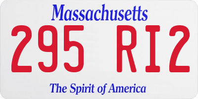 MA license plate 295RI2