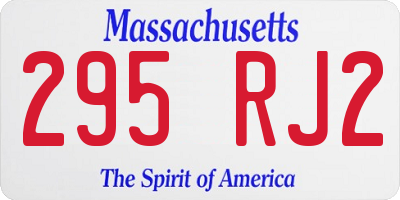 MA license plate 295RJ2