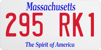 MA license plate 295RK1